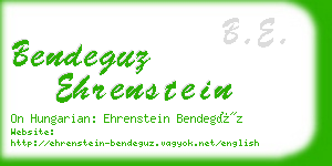 bendeguz ehrenstein business card